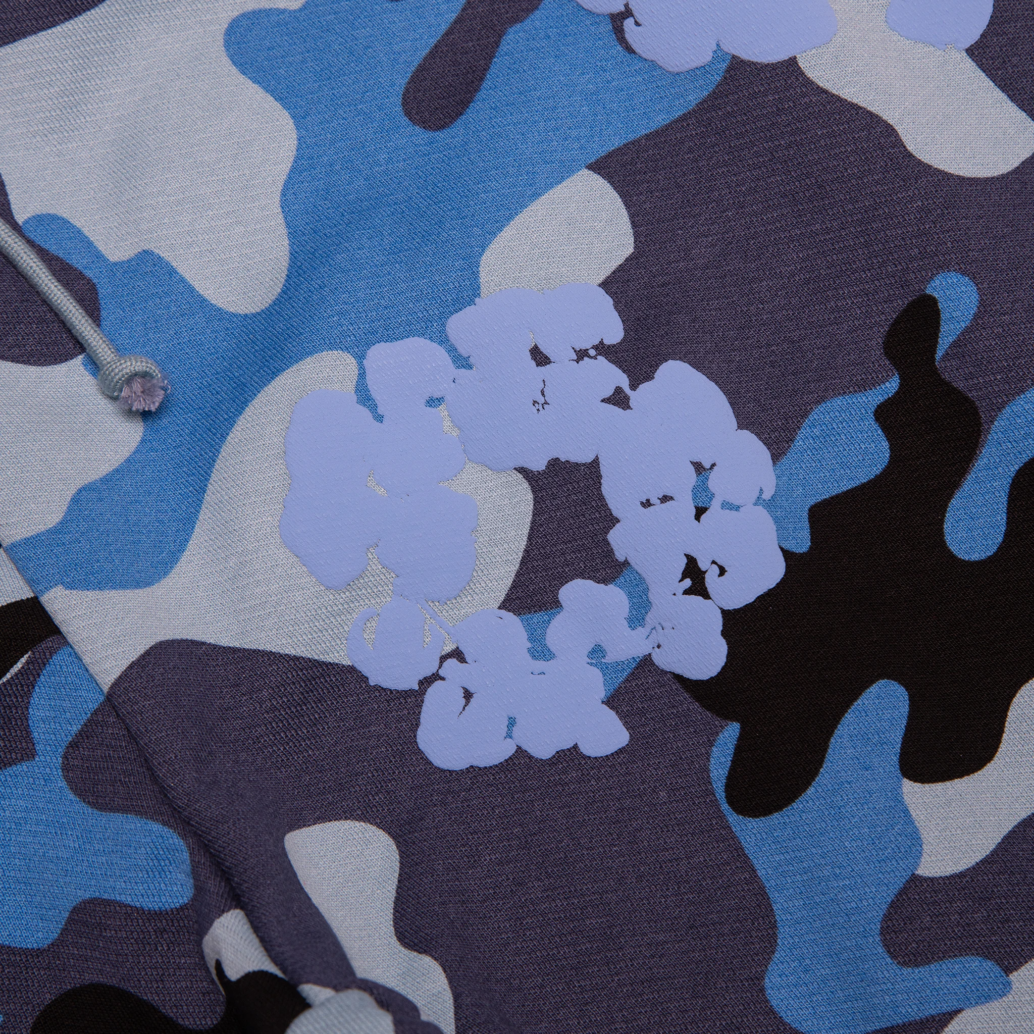 Denim Tears Blue Camo Cotton Wreath Sweatpants for Men - Comfortable Casual Joggers with Unique Design - Perfect for Streetwear, Lounge & Gym Wear