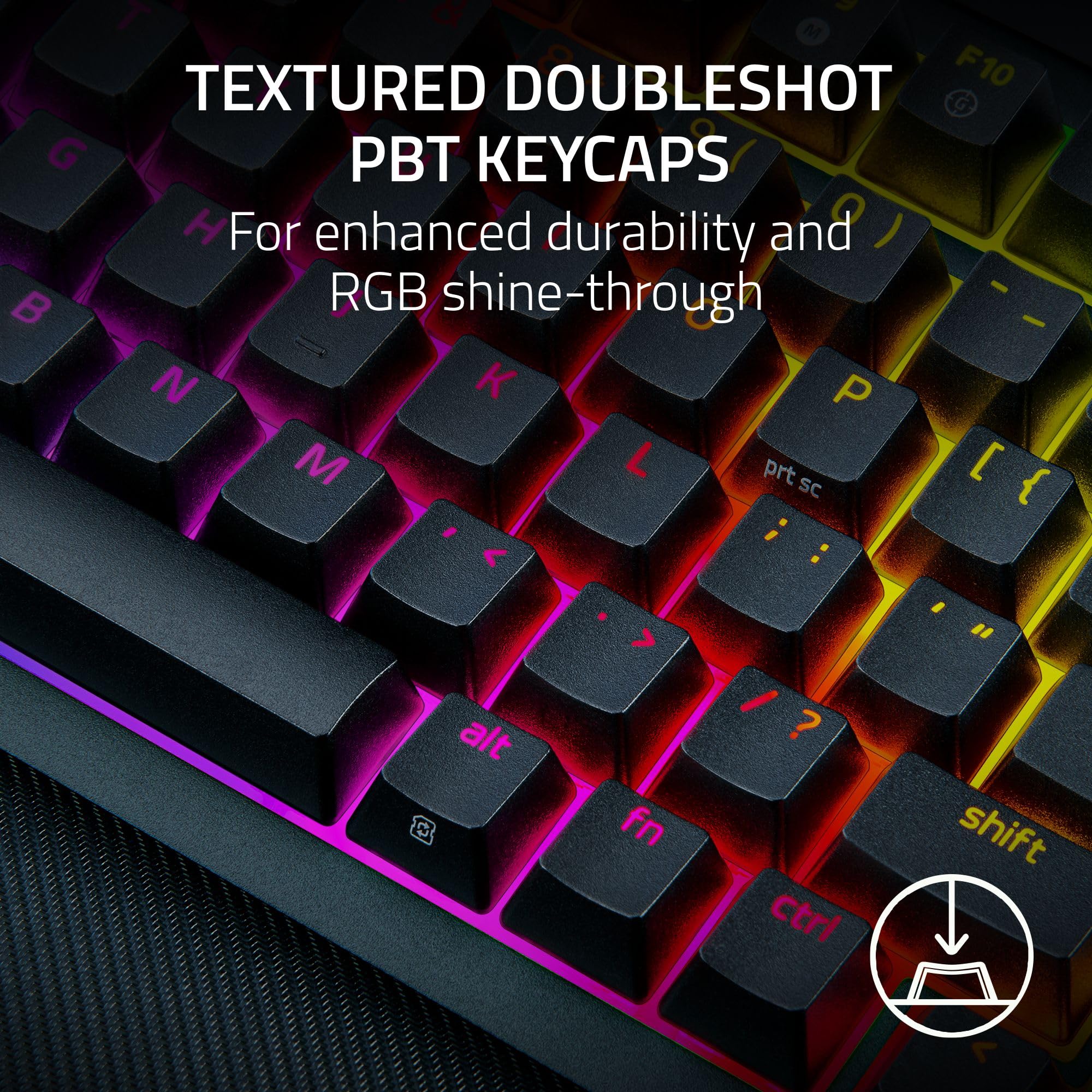 Razer BlackWidow V4 Pro 75% Wireless Mechanical Gaming Keyboard with OLED Display | 4K Hz Wireless & Bluetooth | Hot-Swappable Orange Tactile Switches | Chroma RGB Backlight & Wrist Rest | Perfect for Competitive Gaming & Office Work