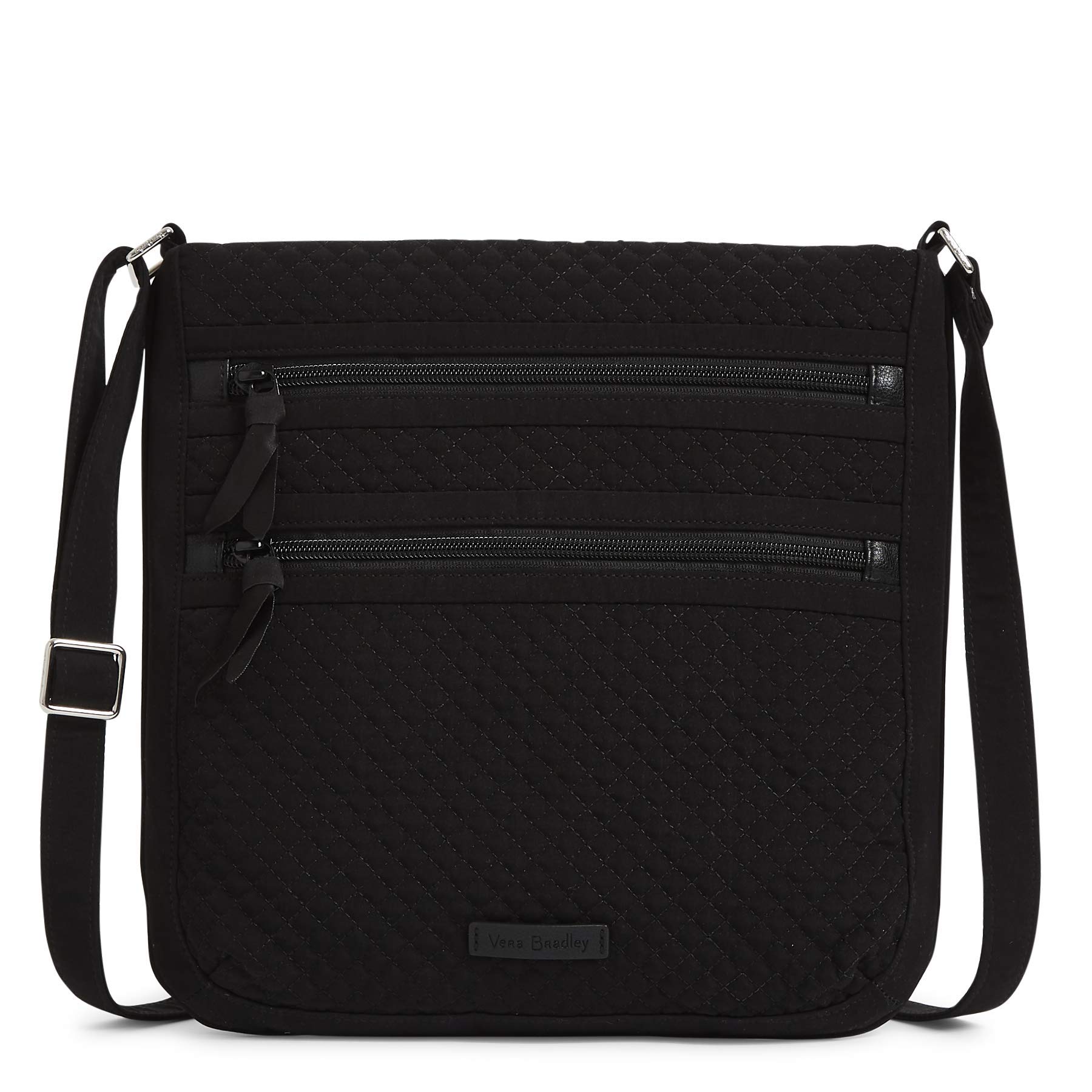 Vera Bradley Women's Microfiber Triple Zip Hipster Crossbody Purse - Stylish & Lightweight Small Handbag for Travel, Work & Everyday Use