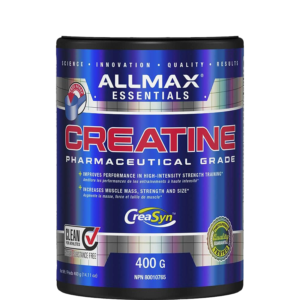 AllMax Nutrition Creatine Monohydrate Powder - Pharmaceutical Grade, 400g (80 Servings) for Muscle Growth, Strength & Recovery | Pre & Post Workout Supplement for Athletes & Bodybuilders