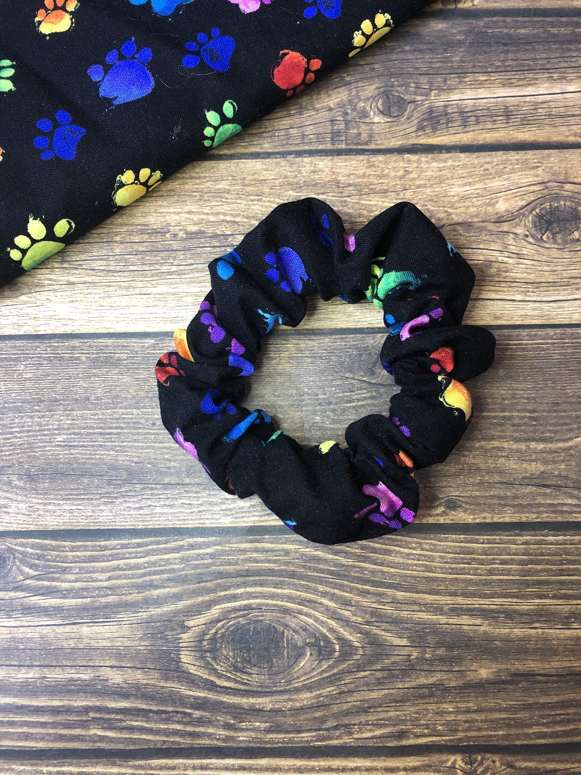 Paw Print Hair Scrunchies for Women & Girls - Stylish Hair Accessories for Daily Wear