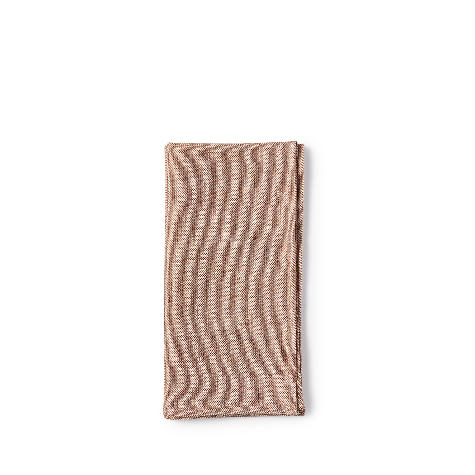Premium Linen Hopsack Napkins Set of 2 - Mattone Red - Elegant Dinner Table Decor for Formal Dining & Special Occasions