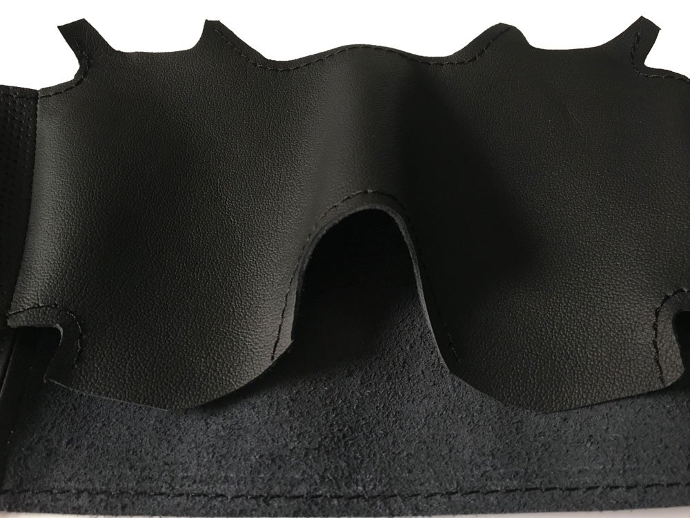 Premium DIY Stitch Genuine Leather Steering Wheel Cover - Fits Honda Accord 2008-2012, Odyssey 2011-2017 & Pilot 2009-2015 - 15 Inch Black Thread Interior Upgrade for Enhanced Grip & Comfort While Driving