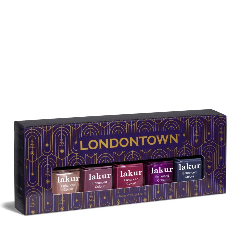 Twinkling Lights Mini Holiday Nail Polish Set - 5 Piece Christmas Glitter Nail Polish Kit for Festive Manicures & Holiday Parties