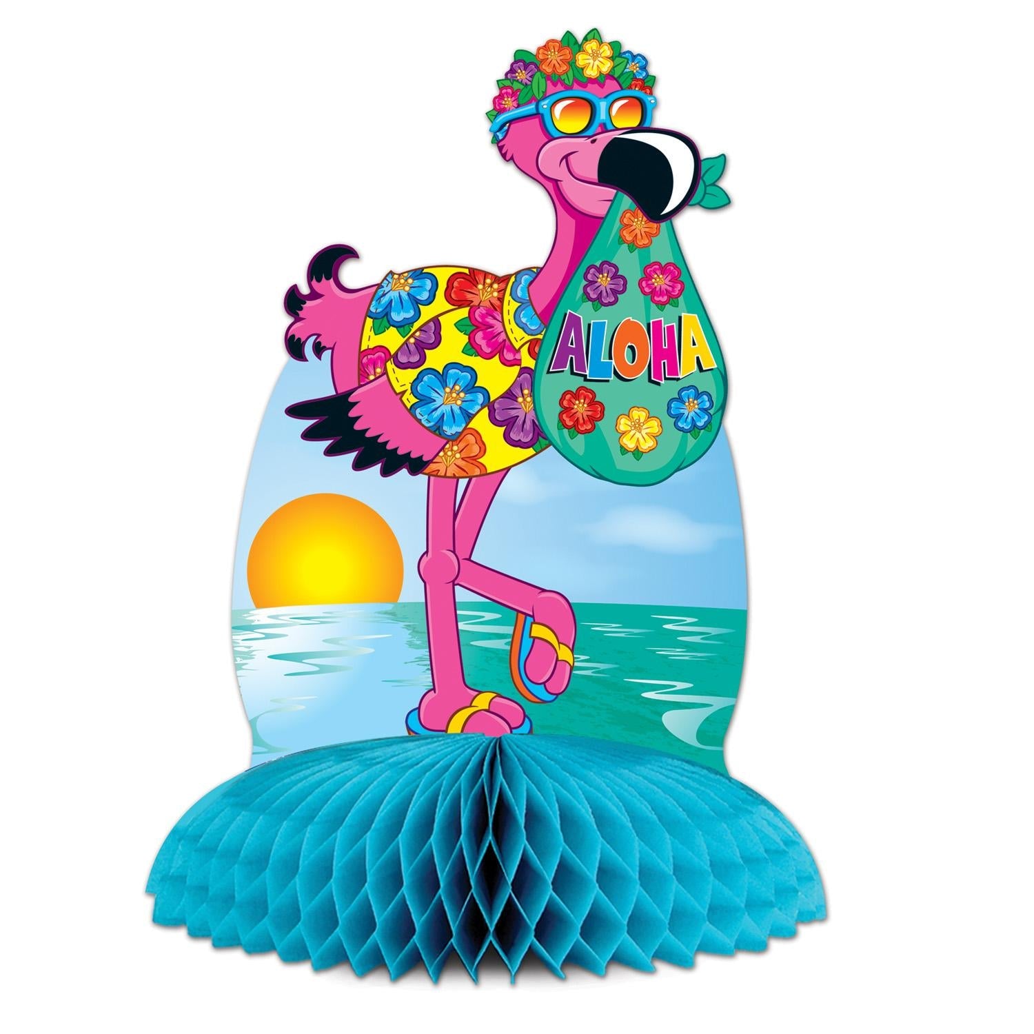 12 Pack Beistle Flamingo Centerpieces for Party Decorations - Tropical Summer Party, Pool Party, Baby Shower, and Birthday Decorations