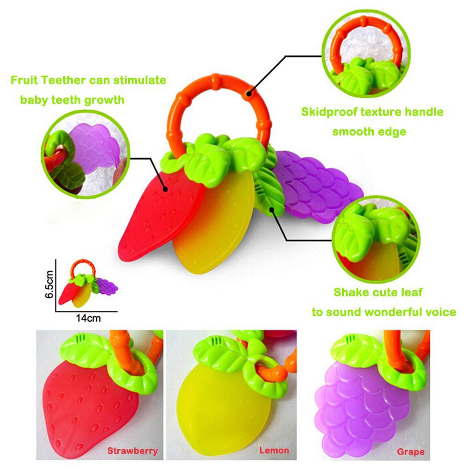 WISHTIME Baby Rattles & Teethers - 11pcs Infant Toys for 0-12 Months | Hand Development & Giant Bottle for Girls & Boys | Perfect Newborn Gifts & Playtime