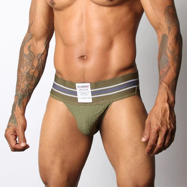 Cellblock 13 Tight End 3 Athletic Jockstrap for Men - Army Green | Comfortable Support for Football, Rugby & Gym Workouts | Premium Performance Underwear for Sports & Fitness