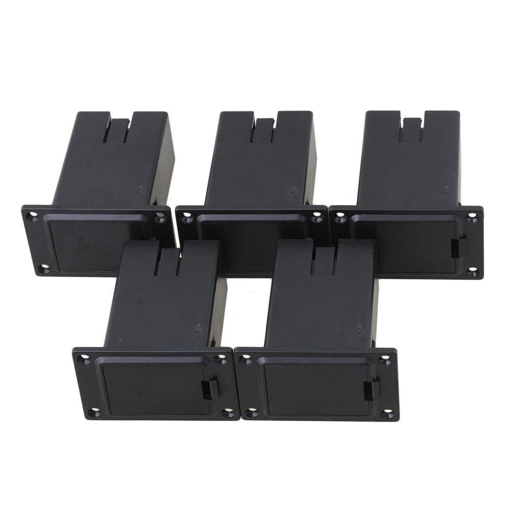 BQLZR Black 9V Active Guitar Bass Pickup - 5 Pack for Electric Guitar & Bass - Perfect for Live Performances, Studio Recording & Stage Use