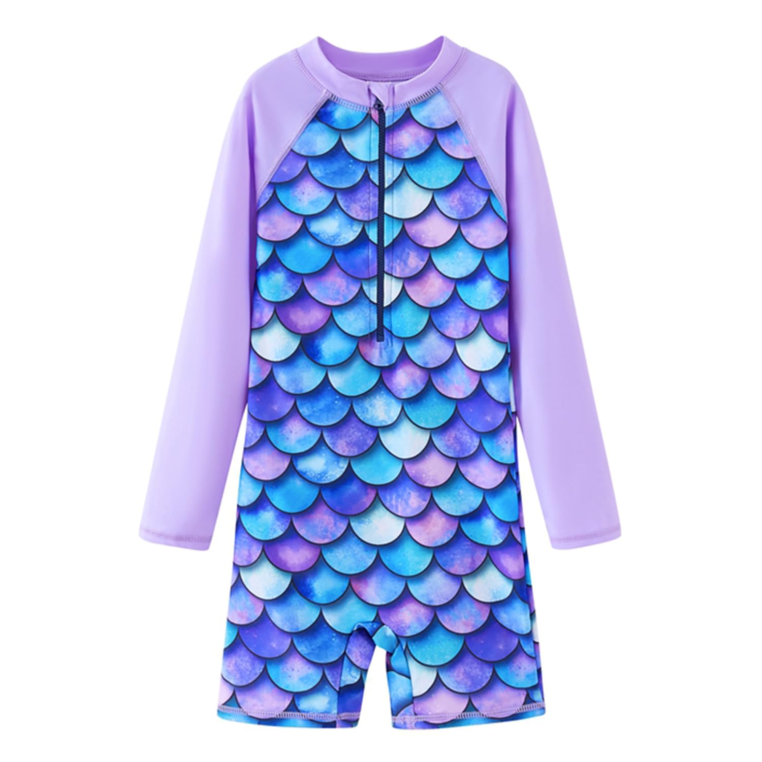 UMELOK Girls Long Sleeve Rash Guard One Piece Swimsuits with UPF 50+ UV Protection - Sun Protective Swimwear for Toddler & Kids - Perfect for Beach, Pool, Surfing & Water Sports