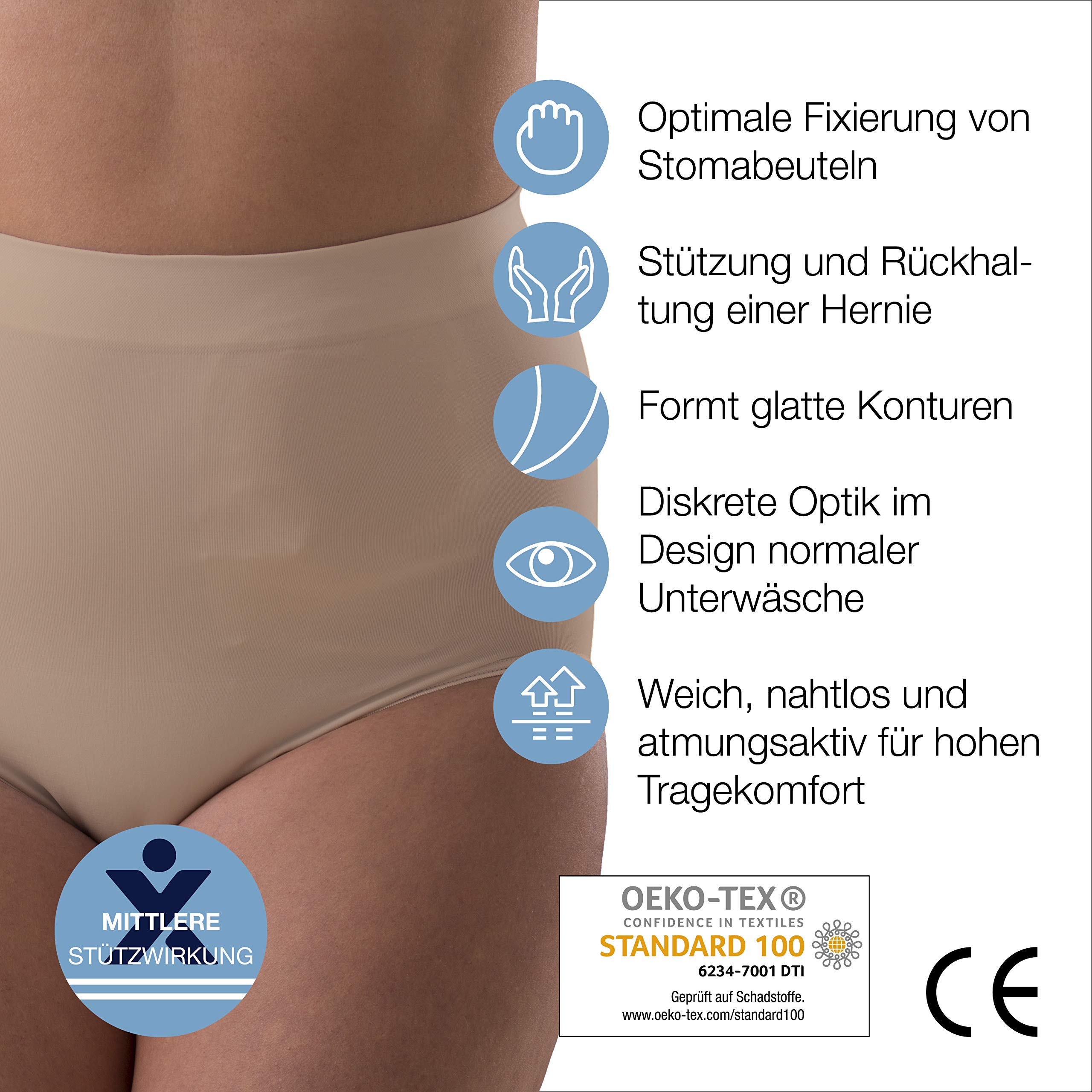 Tytex Regular Female Brief Low - Medium Support Ostomy & Hernia Underwear for Comfort & Security | Ideal for Post-Surgery Recovery & Daily Wear