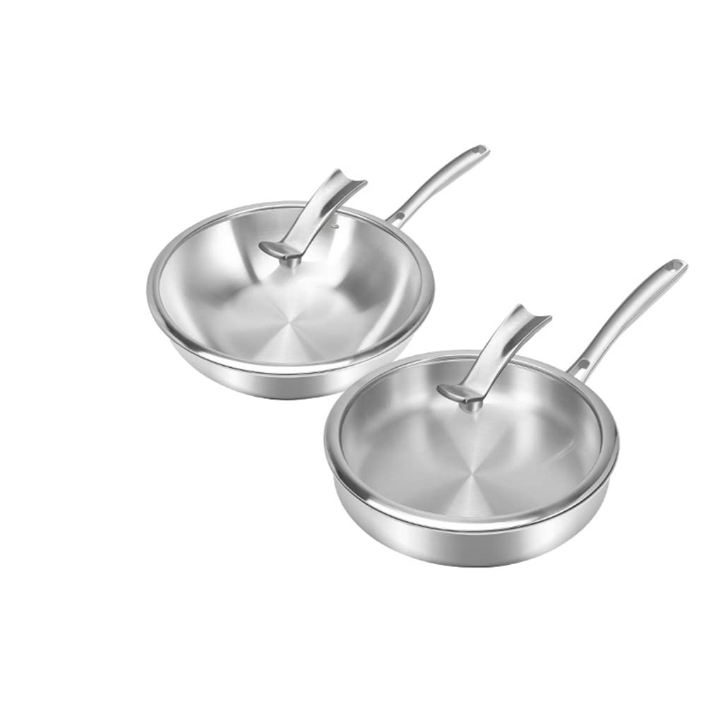 Premium 316 Stainless Steel Non-Stick Cookware Set - 10-Piece Kitchen Pot & Pan Combo with Lids - Durable Frying Pans & Sauce Pots for Gas & Induction Stoves - Perfect for Home Cooking, Restaurant Use & Camping Trips