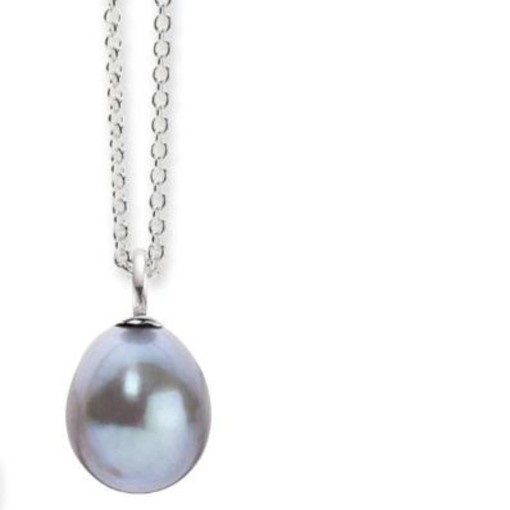 9mm Silver Grey Freshwater Pearl Pendant Necklace - Elegant Jewelry Gift for Women, Perfect for Weddings, Parties & Everyday Wear