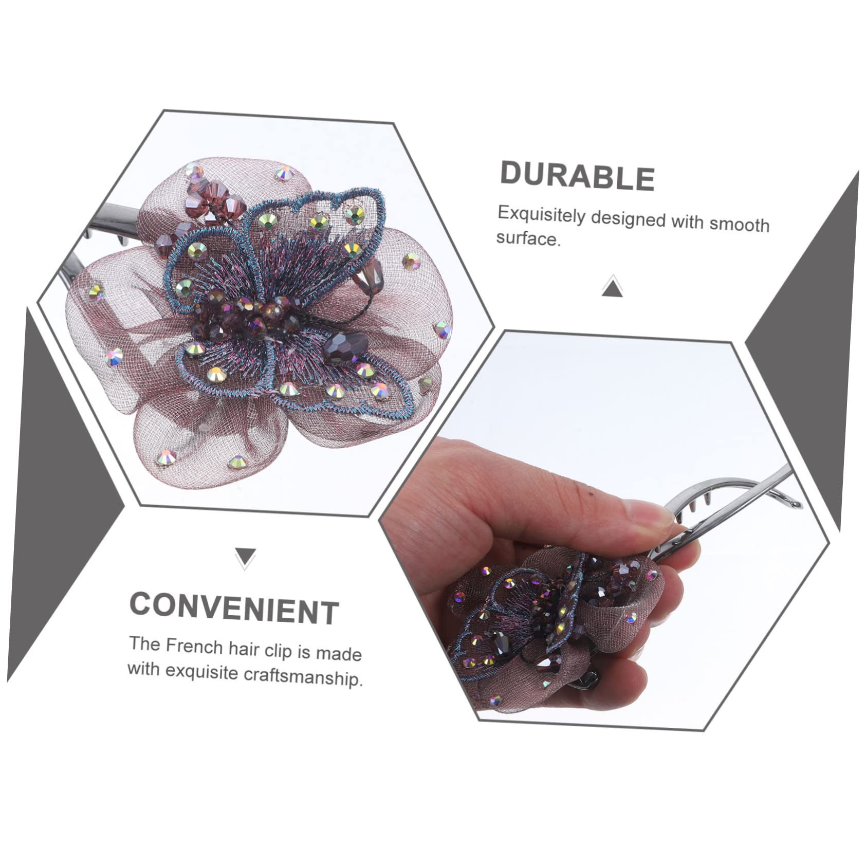 FOMIYES Butterfly Hair Clips for Women - French Hair Pins for Thick Hair, Decorative Hair Barrettes & Hair Accessories - Perfect for Weddings, Parties & Everyday Styling