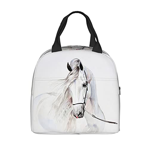 Watercolor White Horse