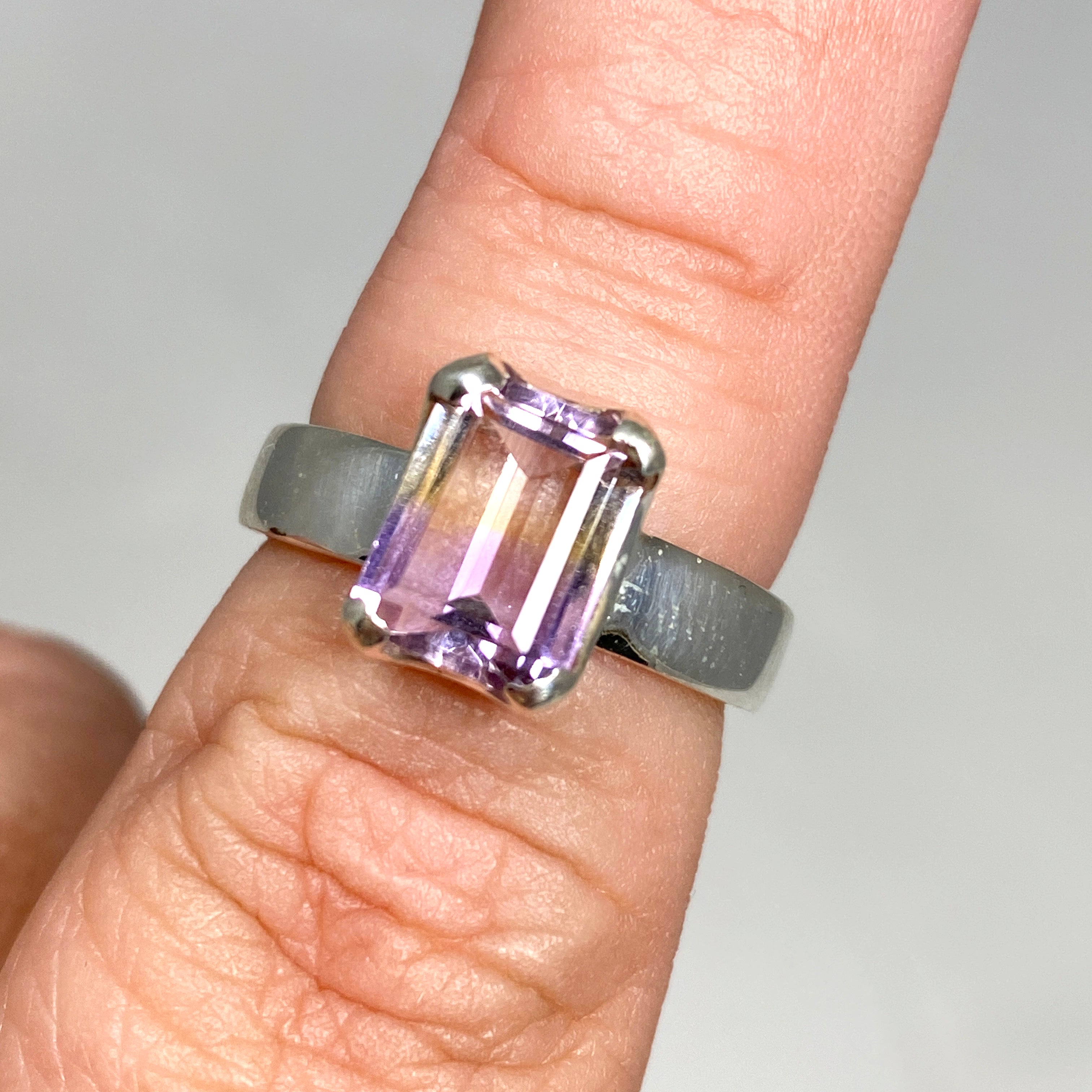 Stunning Ametrine Emerald Cut Faceted Ring PRGJ489 - Elegant Jewelry for Weddings, Anniversaries & Special Occasions