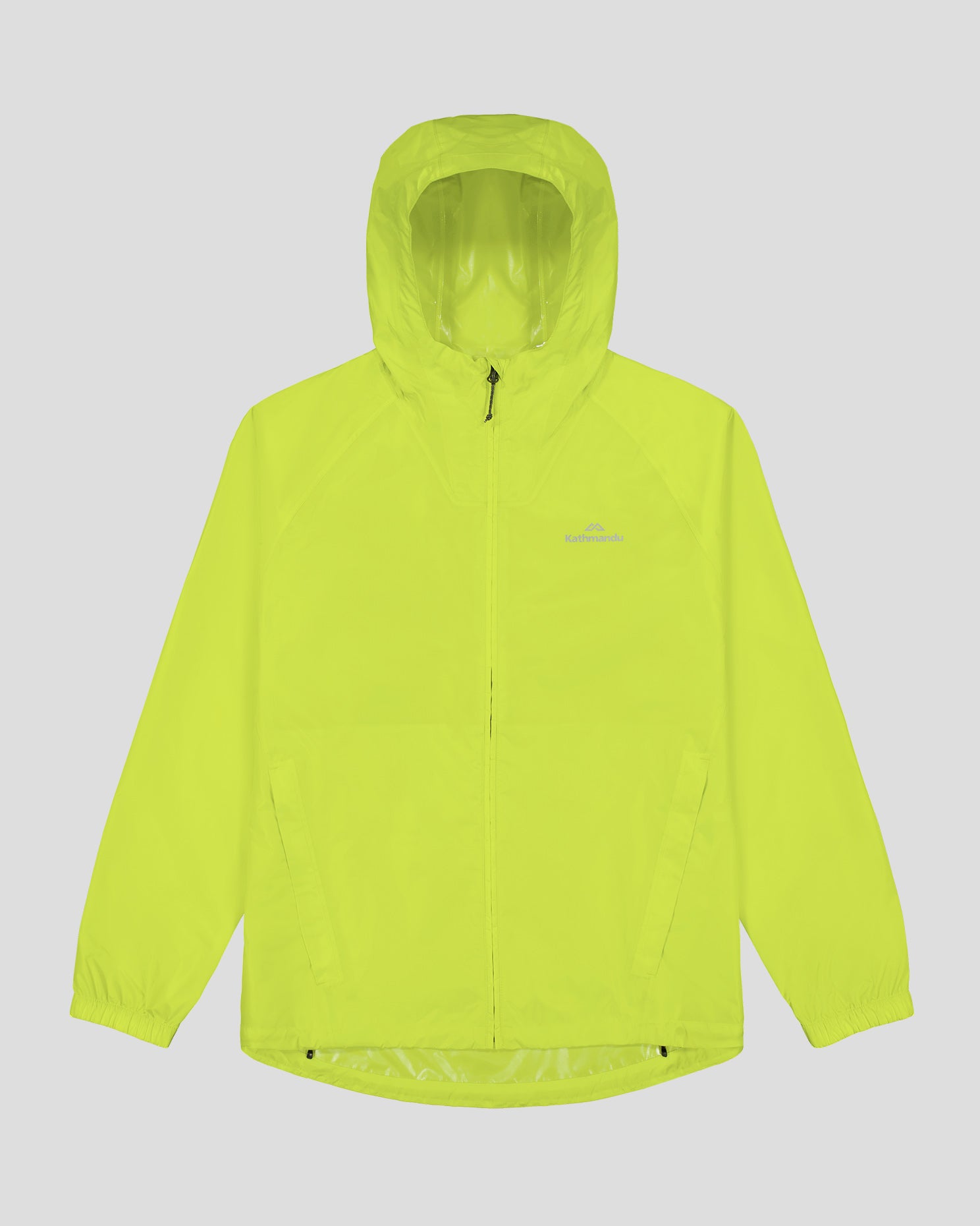 2L Men's Waterproof Rain Jacket - Lightweight & Breathable Outdoor Windbreaker for Hiking, Camping & Travel - Bright Moss Green