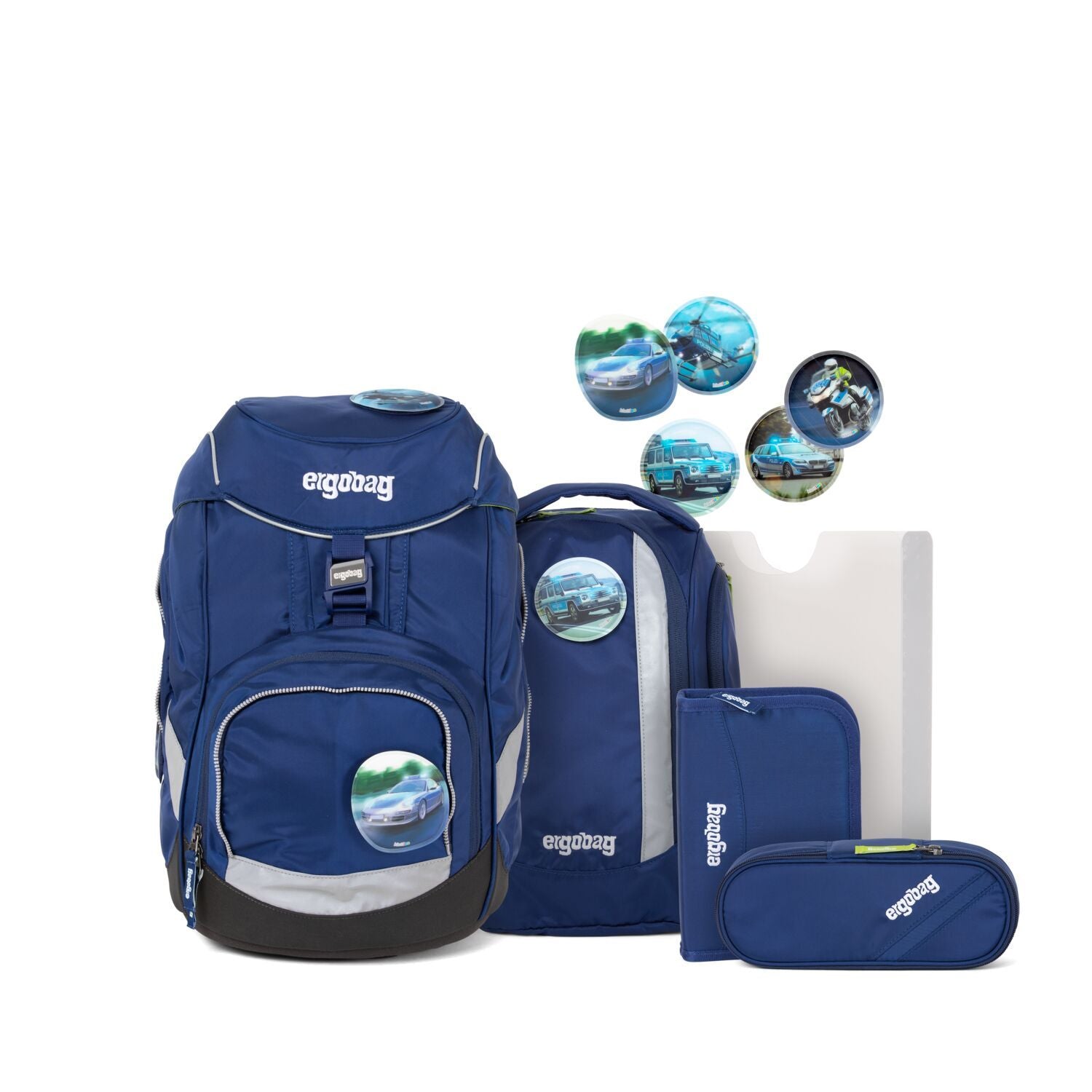 Ergobag 6-Piece School Backpack Set for Kids - Lightweight, Durable & Adjustable - Perfect for Kindergarten, Elementary & Outdoor Activities