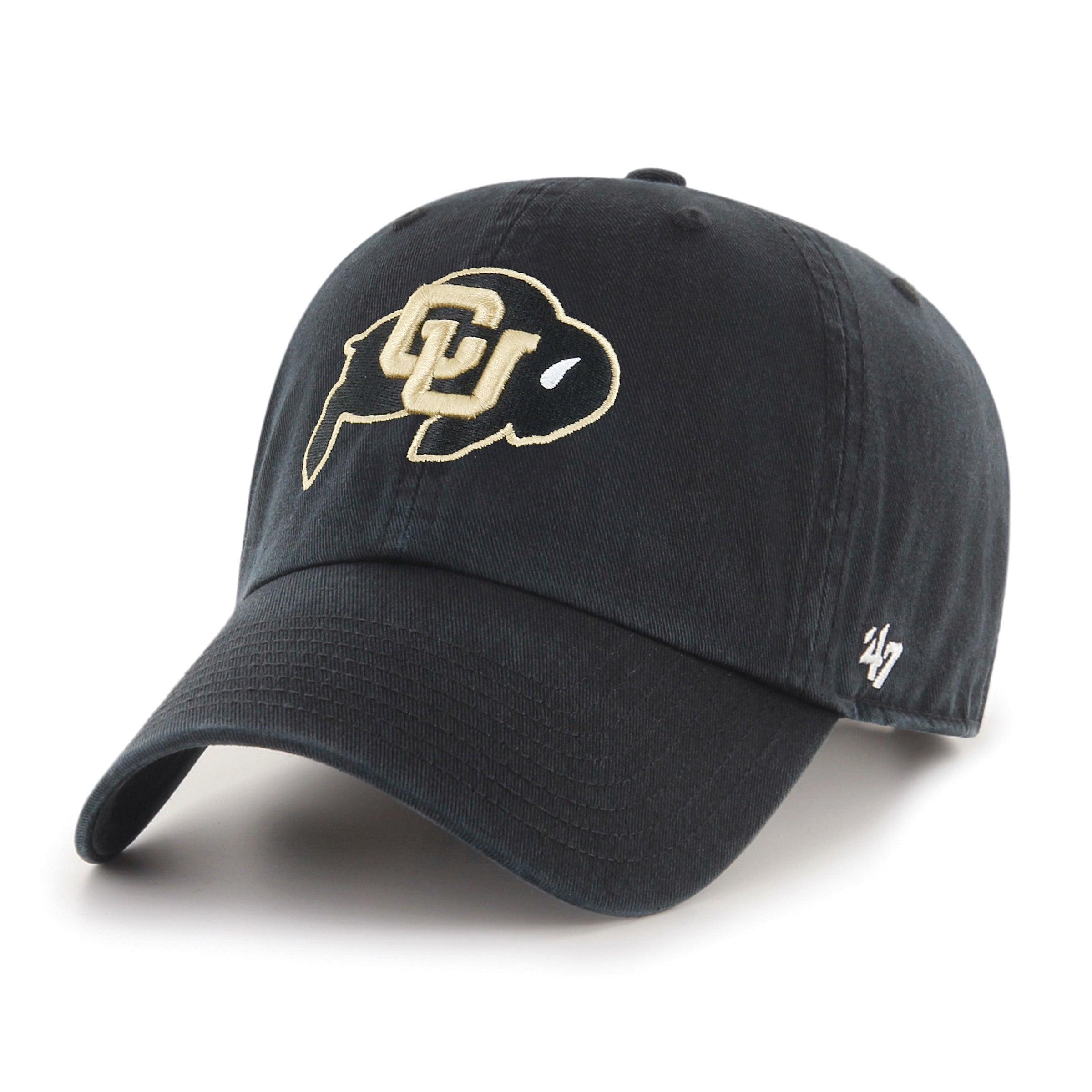 47 Brand Colorado Buffaloes Adjustable Baseball Cap - Black | NCAA Team Logo Hat for Men & Women | Perfect for Game Day, Tailgating & Outdoor Activities