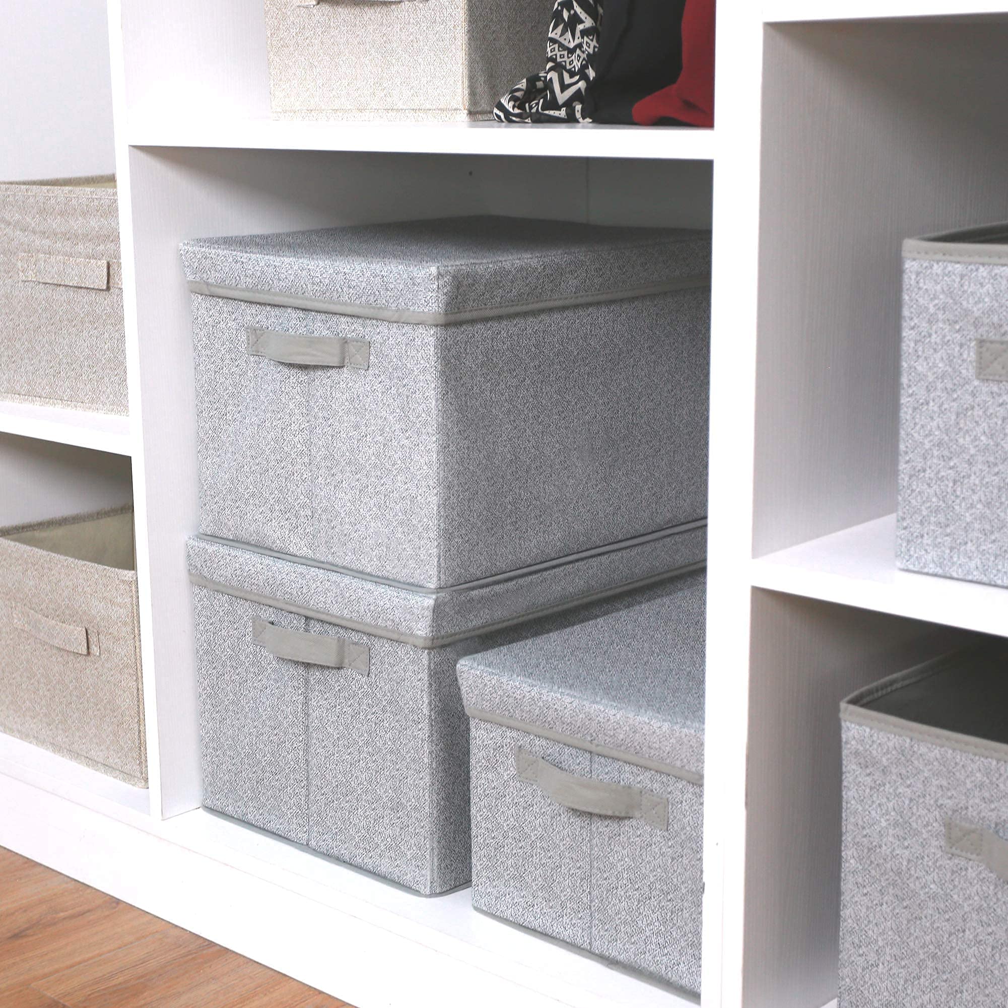 GRANNY SAYS 3-Pack Storage Containers with Lids - Airtight Plastic Bins for Closet, Kitchen & Pantry Organization | Space-Saving Home Storage Solutions for Clothes, Toys & Food