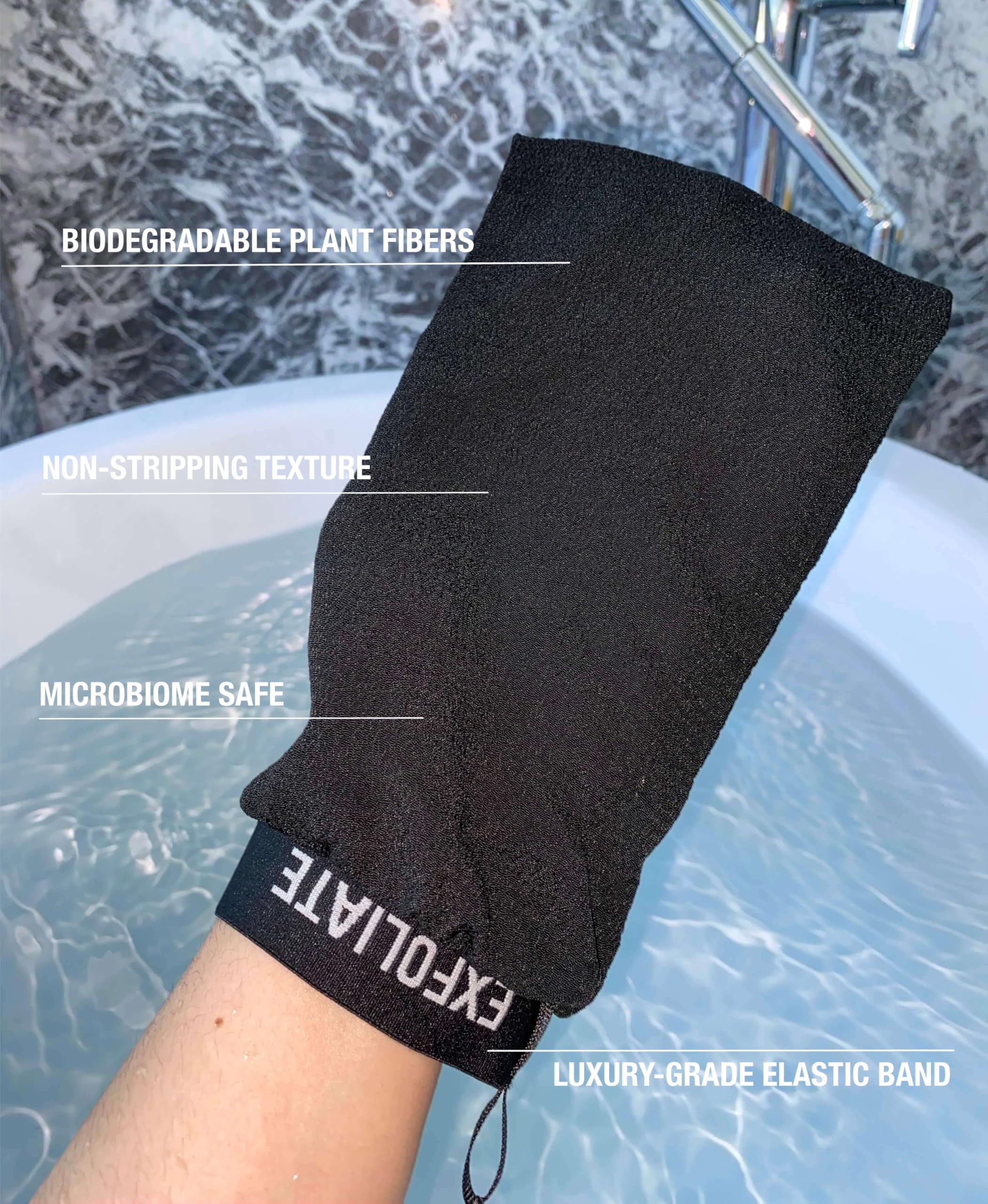 Premium Exfoliating Mitt for Dead Skin Removal - Reusable & Eco-Friendly - Boosts Collagen & Skin Renewal - Erases KP - Perfect for Body Scrubs & Spa Treatments at Home