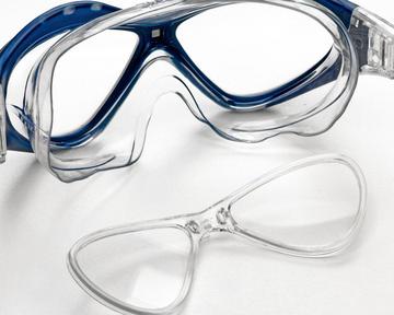 AQUAVIZ Swim Goggles for Adults - Anti-Fog, UV Protection, Comfortable Fit (Blue/White) - Perfect for Lap Swimming, Triathlon Training & Water Sports