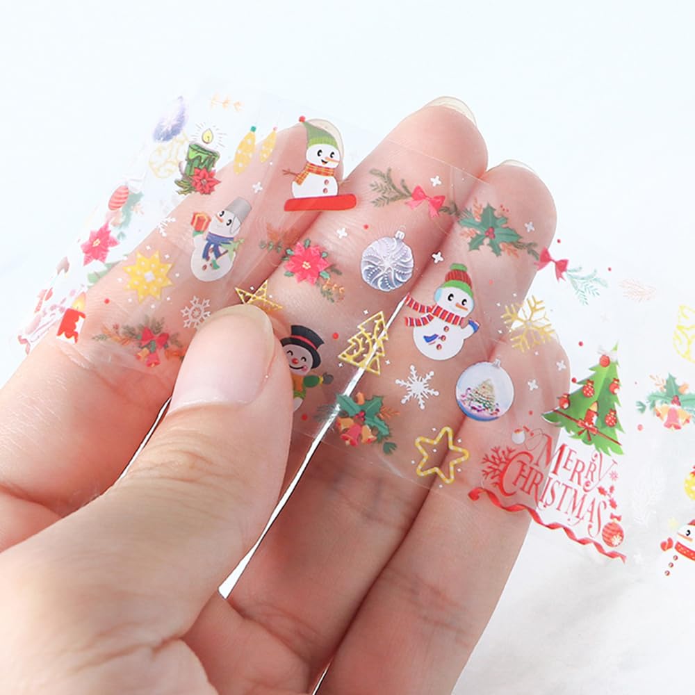 10 Sheets Christmas Nail Art Foils Transfer Stickers - Winter Snowflake, Xmas Tree & Snowman Nail Decals for Women, Girls DIY Manicure | Perfect for Holiday Parties, Gift Giving & Festive Nail Designs