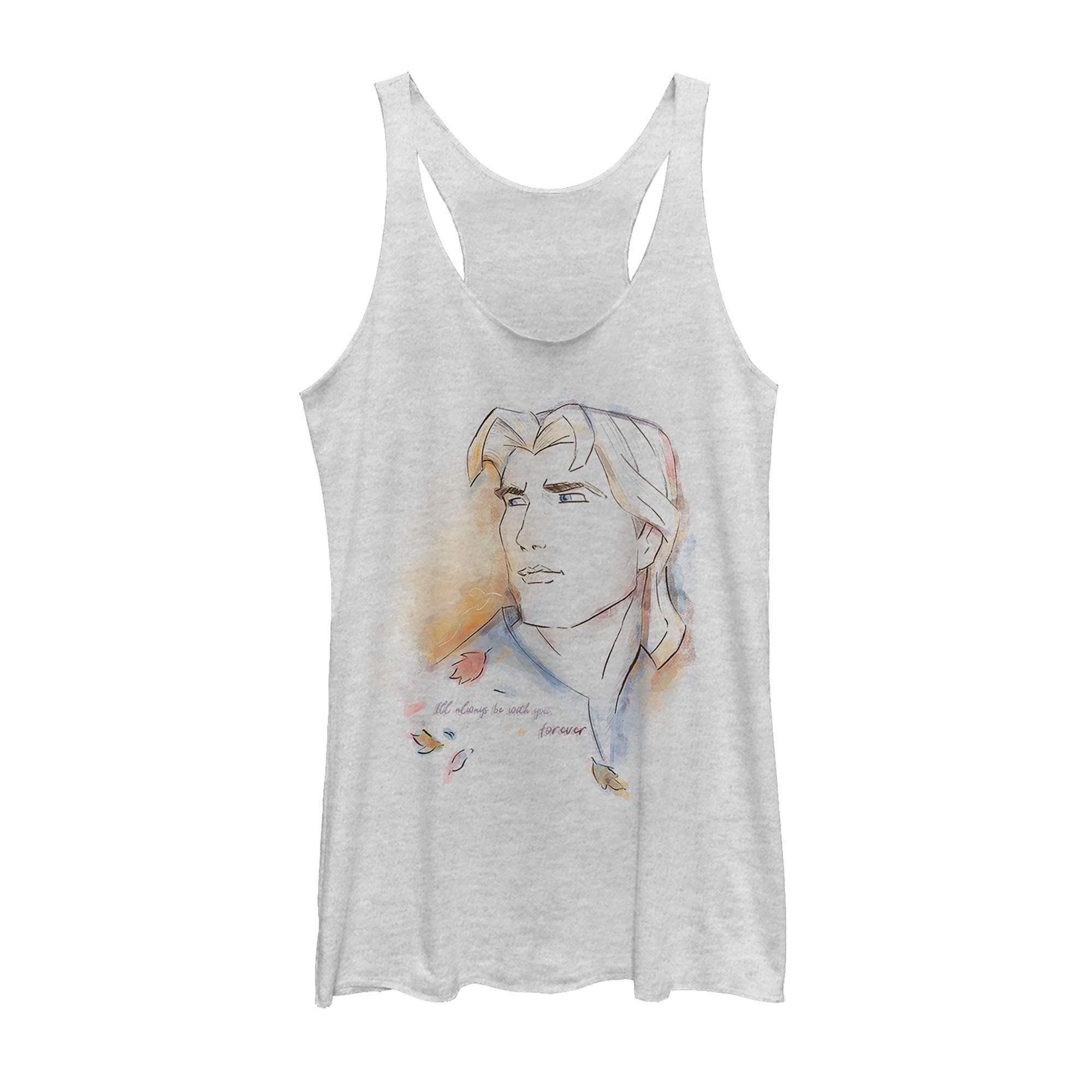 Disney Princesses Watercolor Print Women's Racerback Tank Top - Soft Breathable Summer Casual Wear for Theme Parks, Beach Outings & Disney Vacations