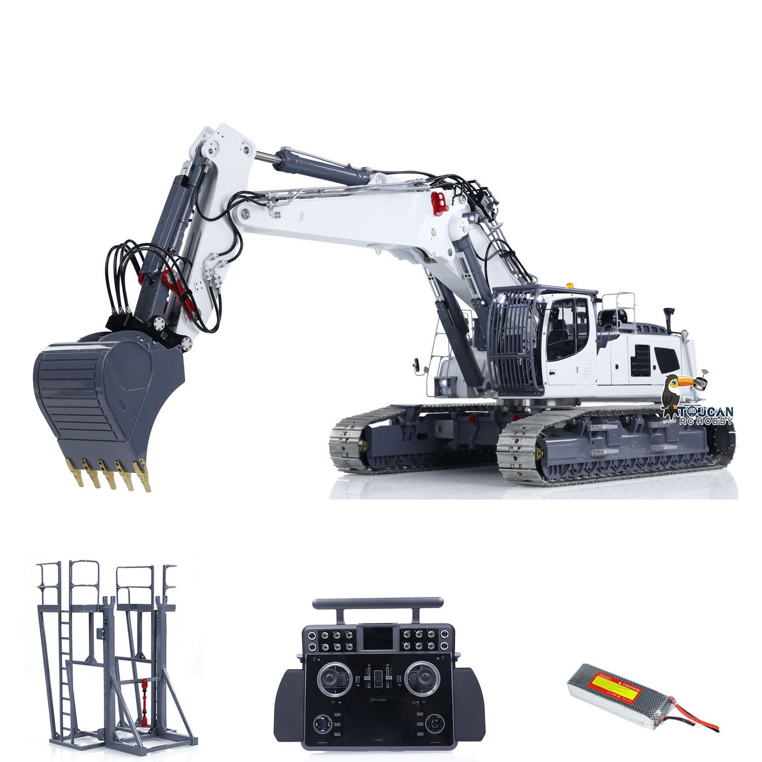 LESU 1/14 Scale RC Hydraulic Excavator Toy - LR960 RTR Remote Control Construction Digger with FrSky XE Radio (Battery Included) | Perfect for Construction Simulation, Backyard Digging & RC Hobby Enthusiasts