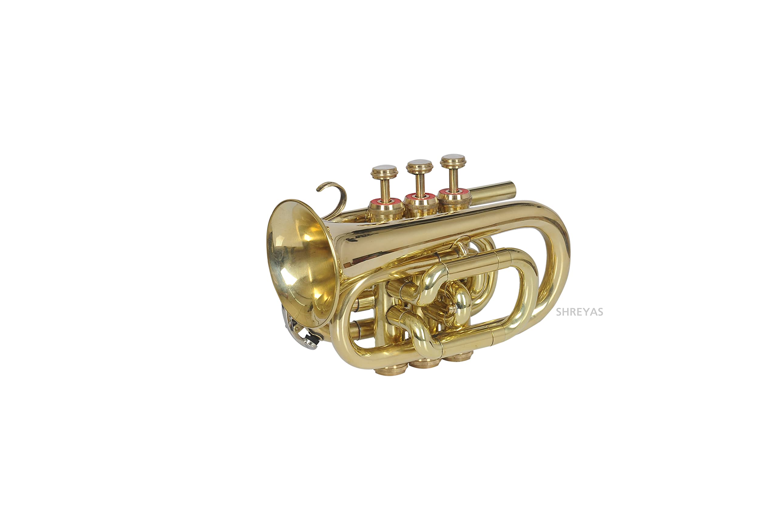 PoTr-05 Bb Pocket Trumpet - Professional Brass Instrument with Premium Sound & Included Hard Case SCX836 | Perfect for Travel, Jazz Bands & Student Musicians
