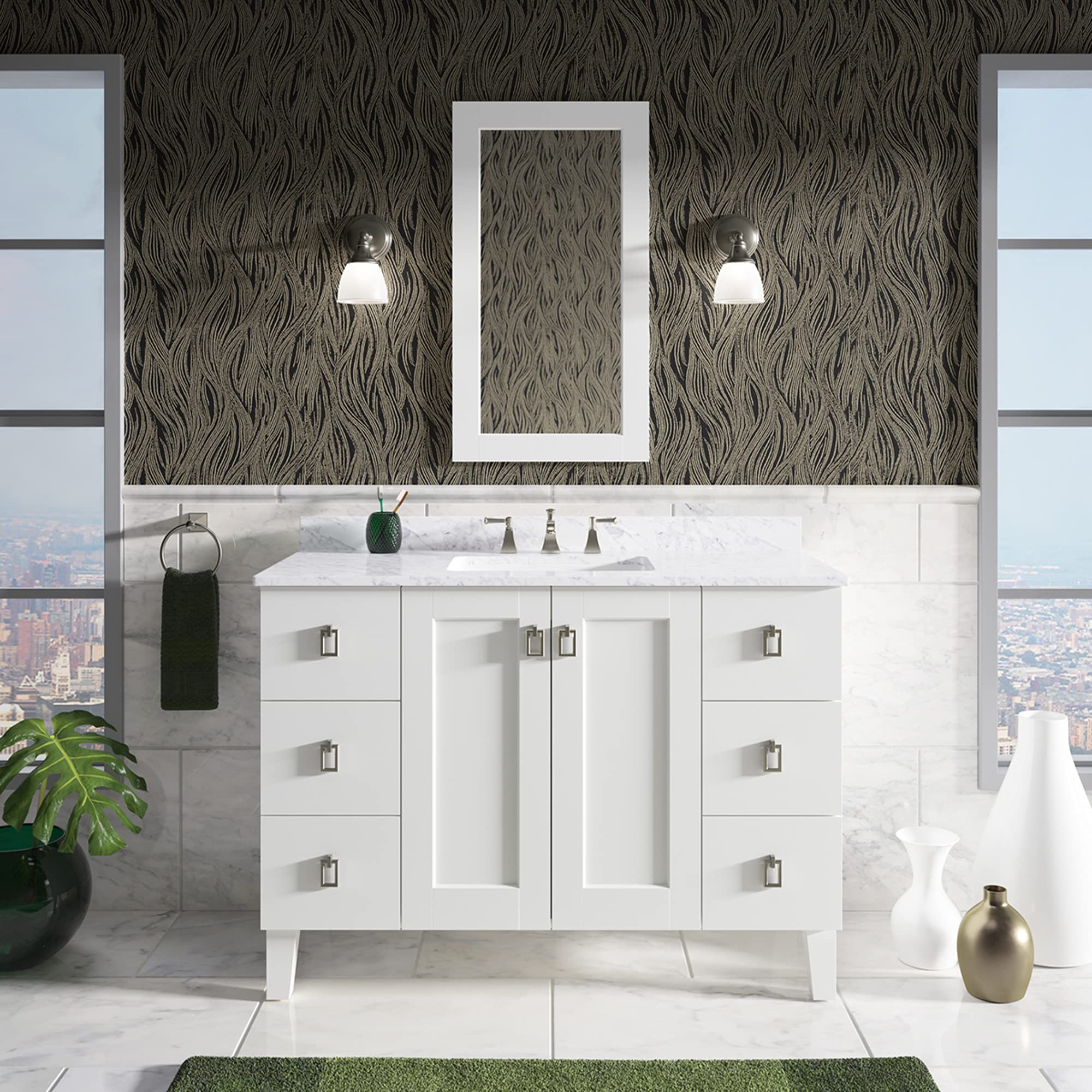 KOHLER Devonshire Brushed Nickel Bathroom Vanity Light Fixture - Adjustable Wall Sconce with Up/Down Facing Options - UL Listed 1-Light Bath Lighting - Perfect for Modern Bathrooms & Powder Rooms
