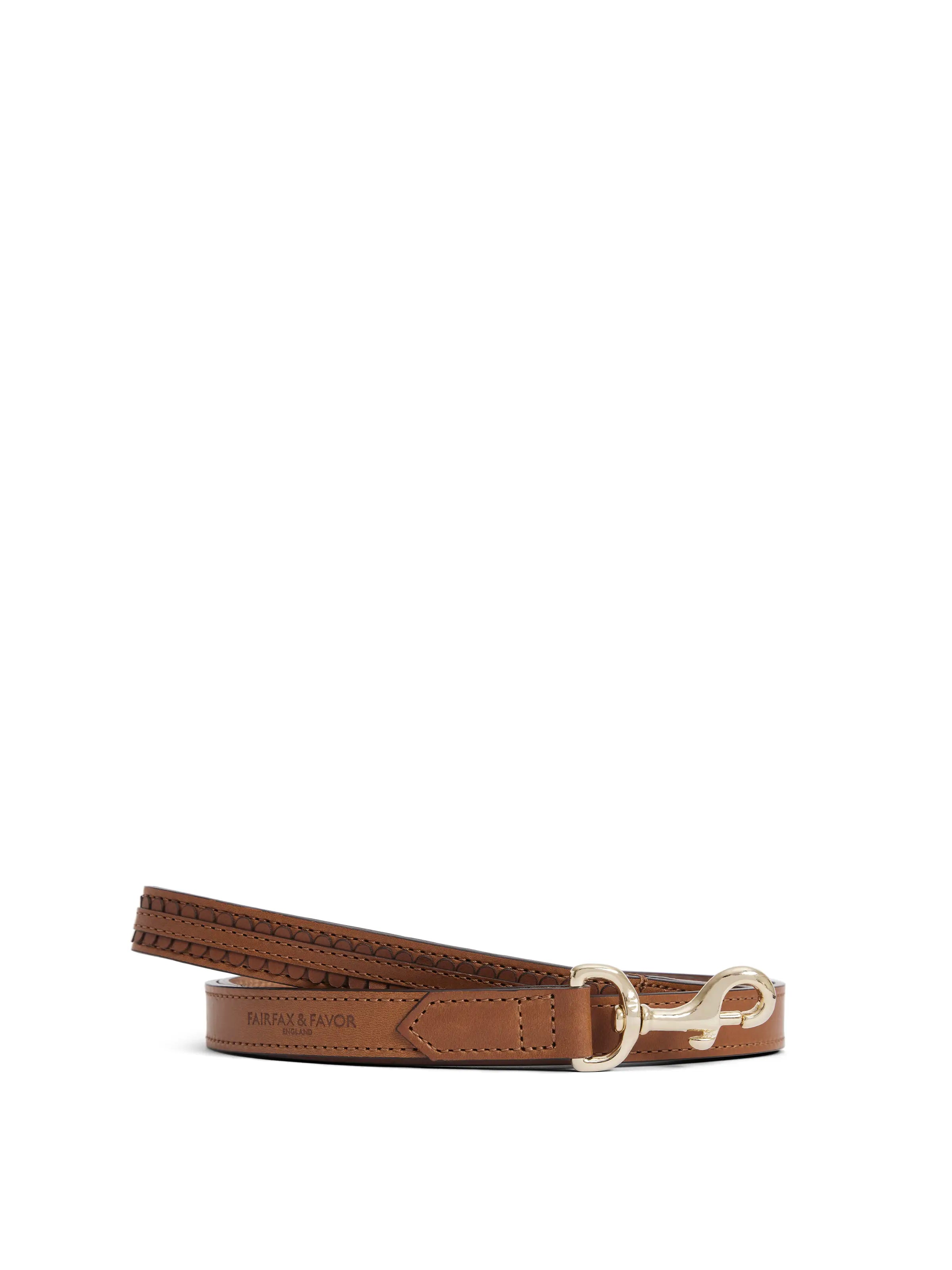 Premium Slim Tan Leather Dog Lead for Small to Medium Dogs - Durable & Stylish for Walking, Training, and Outdoor Adventures
