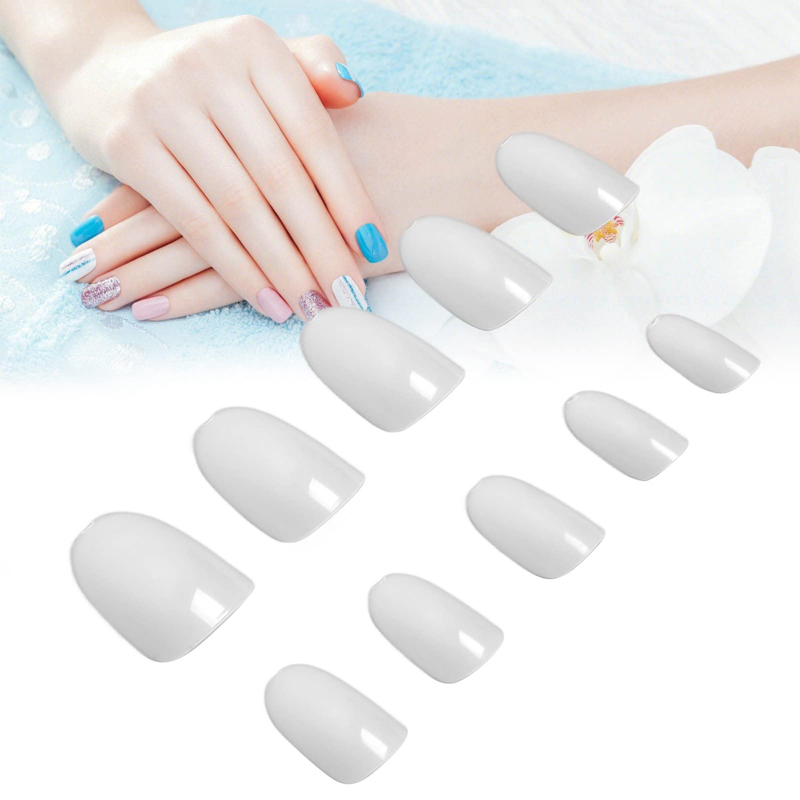 500pcs Professional Odorless False Nail Tips - DIY Press On Nails for Home Salon & Manicure | Perfect for Parties, Weddings, and Everyday Wear