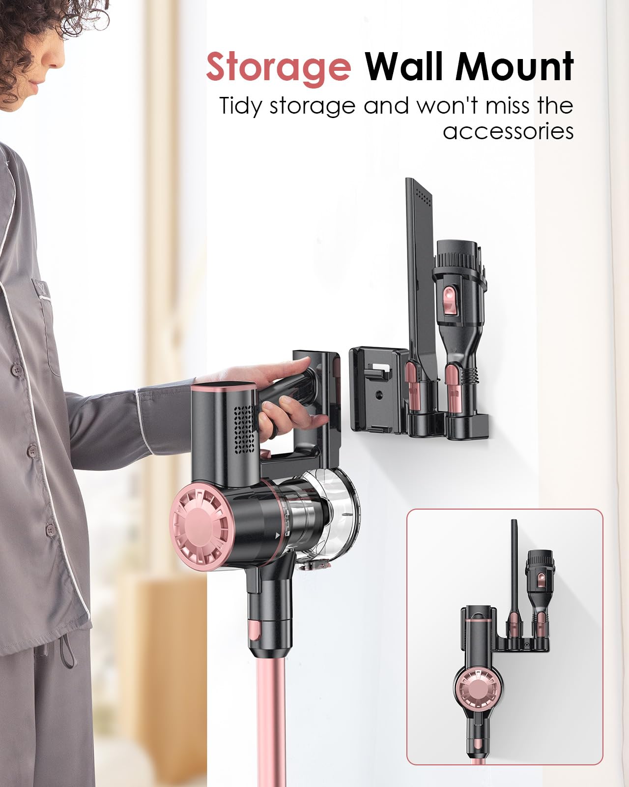 V8PRO Cordless Vacuum Cleaner - 25KPa Powerful Stick Vacuum with Self-Standing Design, 35Min Runtime, 6-in-1 Lightweight for Hardwood Floors & Carpet Pet Hair - Champagne | Perfect for Home Cleaning, Quick Pickup, Pet Owners & Allergy Sufferers