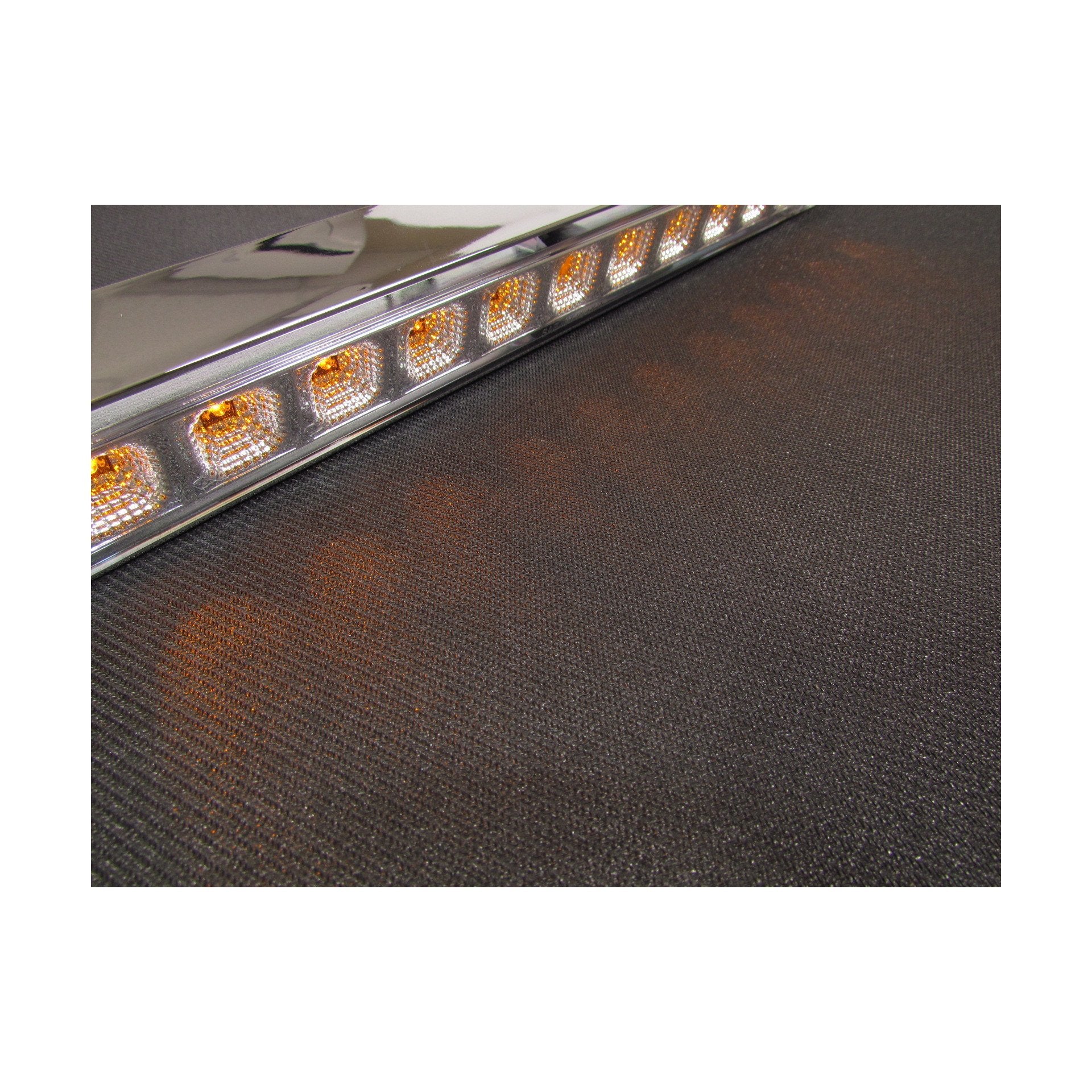 Fortpro 17 6/8 x 2 1/8 Inch LED Light Bar with 11 Bright LEDs & Chrome Bezel - Perfect for Off-Road Trucks, ATVs, and Marine Applications