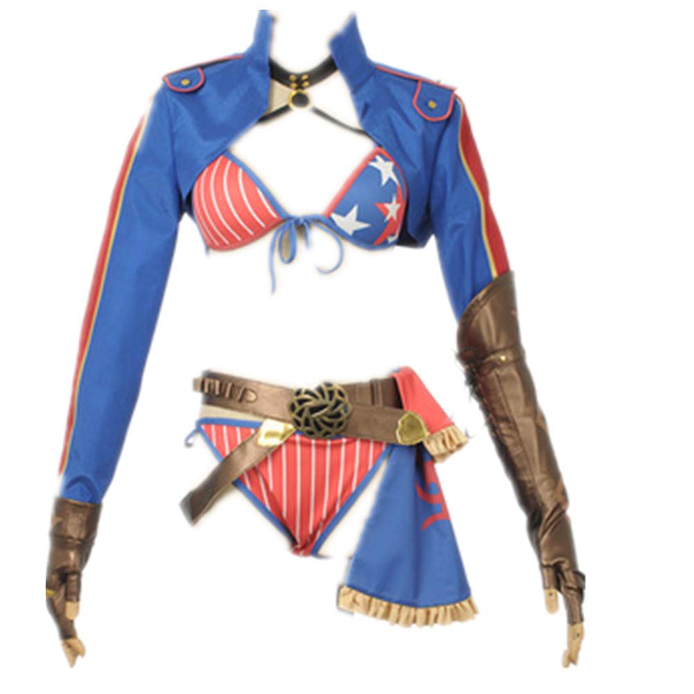 Fate Grand Order FGO Miyamoto Musashi Summer Bikini Cosplay Costume - Anime Dress Yukata Halloween Carnival Swimsuit for Convention, Cosplay Events & Summer Beach Party