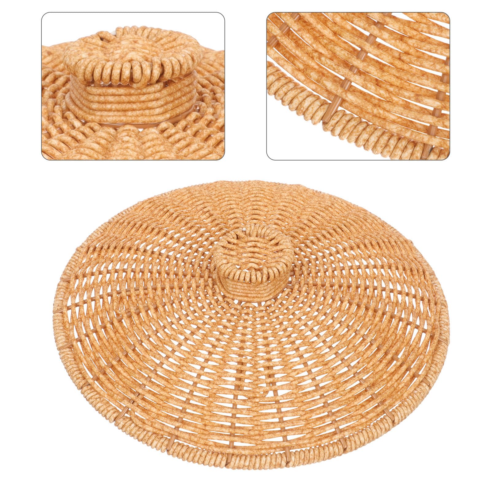 Zerodeko Stackable Stoneware Mugs with Lids & Wicker Trash Can Replacement Cover - Decorative Basket Lid for Garbage Bin, Luxury Plastic Clothes Hanger - Perfect for Kitchen, Bathroom, and Home Organization