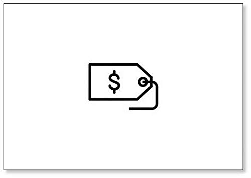 Black Line Style Price Tag Icon Fridge Magnet - Perfect for Organizing Grocery Lists & Notes on Refrigerator