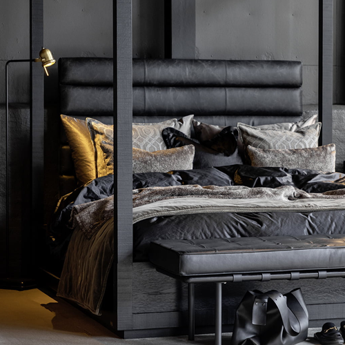 Artwood Lisbon Black Leather Headboard - Queen Size Upholstered Bed Headboard for Bedroom Decor - Perfect for Modern, Luxury & Master Bedrooms
