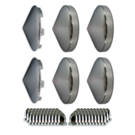 American Cone Hubcap Kit - Durable Wheel Covers for Cars & Trucks - Perfect for Off-Road, Daily Commute & Vehicle Protection