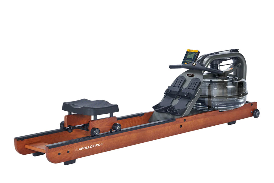 FluidRower Apollo Pro V Rowing Machine - Premium Brown Home Gym Equipment for Full-Body Workout | Perfect for Home Fitness, Cardio Training & Weight Loss