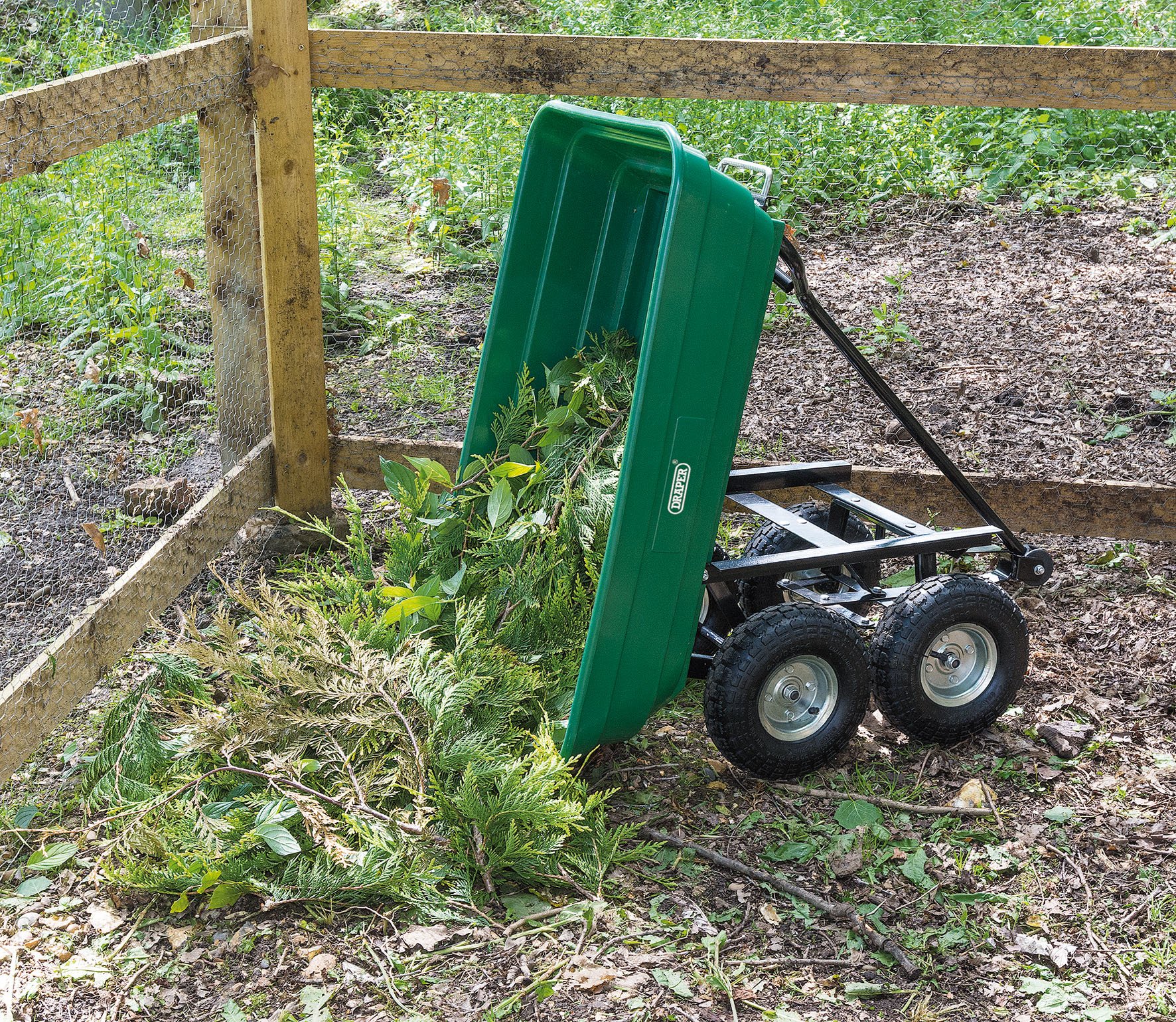 Heavy Duty Garden Tipper Cart 22x96x51cm - Perfect for Home & Professional Gardening