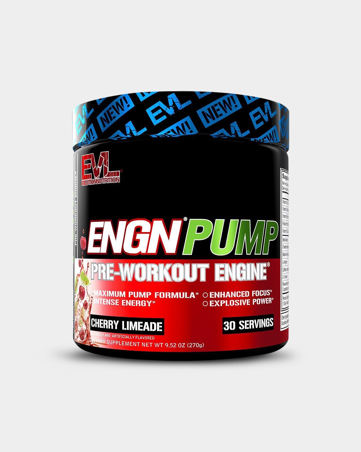 EVLUTION NUTRITION ENGN Pump Pre Workout Supplement - Nitric Oxide Booster for Muscle Pumps & Energy - Best for Gym, Bodybuilding & Intense Training Sessions