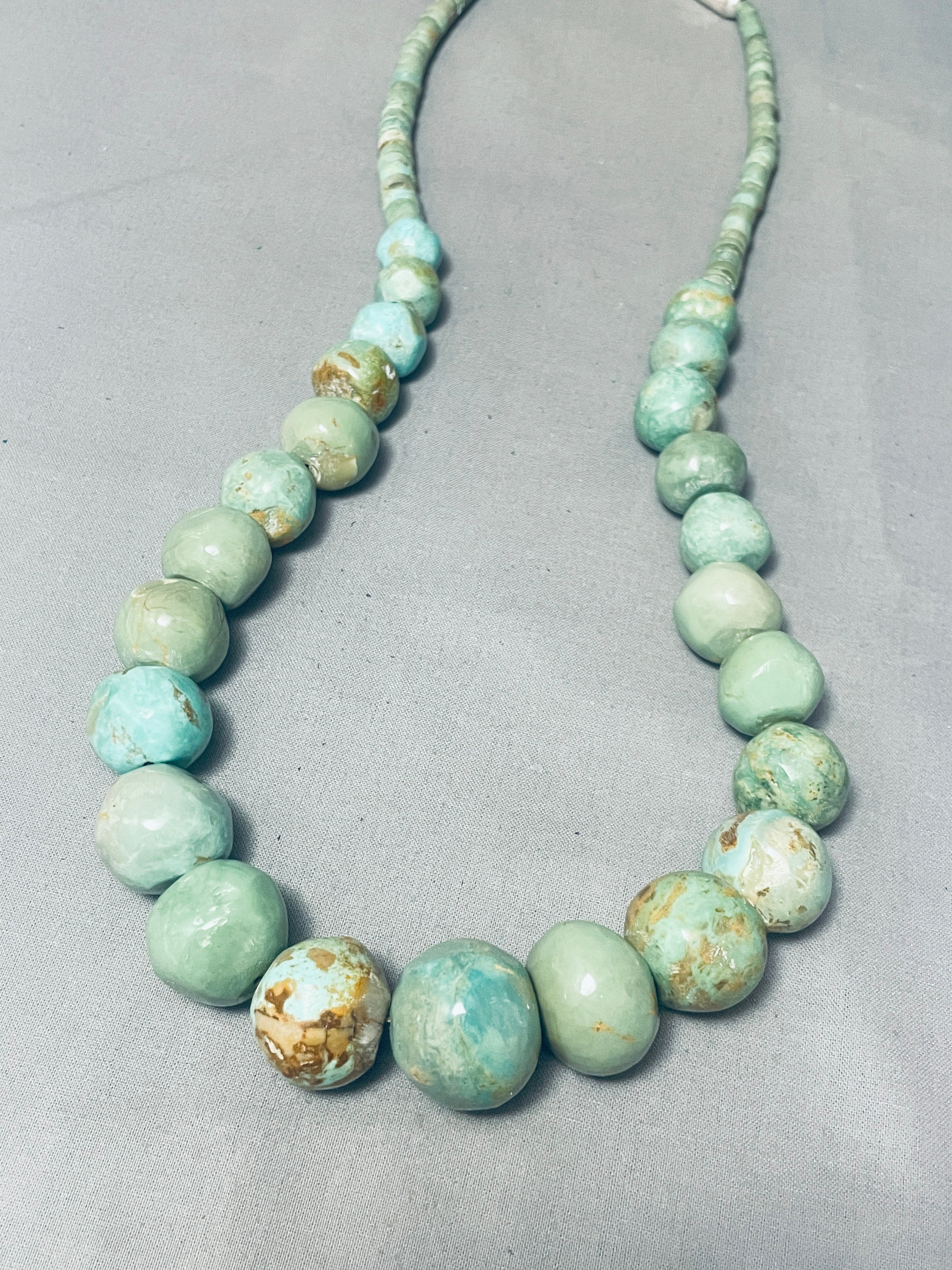 191 Grams Rare Bulbous Green Turquoise Sterling Silver Pendant Necklace for Women - Handmade Jewelry Gift for Birthday, Wedding & Special Occasions