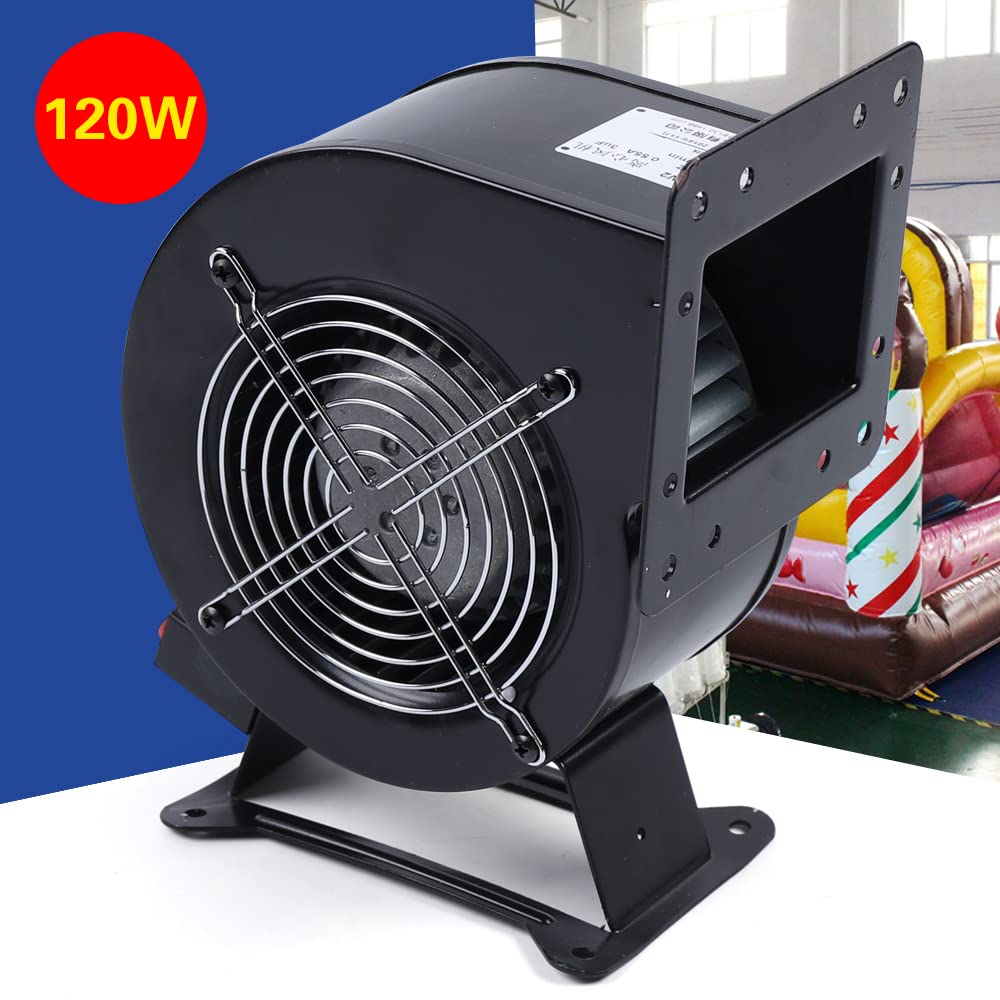 110V 120W High Pressure Centrifugal Blower Fan for Outdoor Wood Furnace & Boiler - 196CFM Airflow, 2600 RPM, Durable Flange Design - Perfect for Heating Systems, Workshop Ventilation, and Industrial Air Circulation