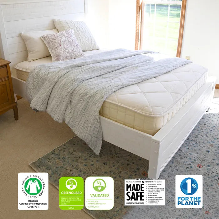 SERENADE Organic Luxury Mattress - Premium Natural Materials for Ultimate Comfort & Support | Perfect for Master Bedroom, Guest Room & Eco-Friendly Home Decor