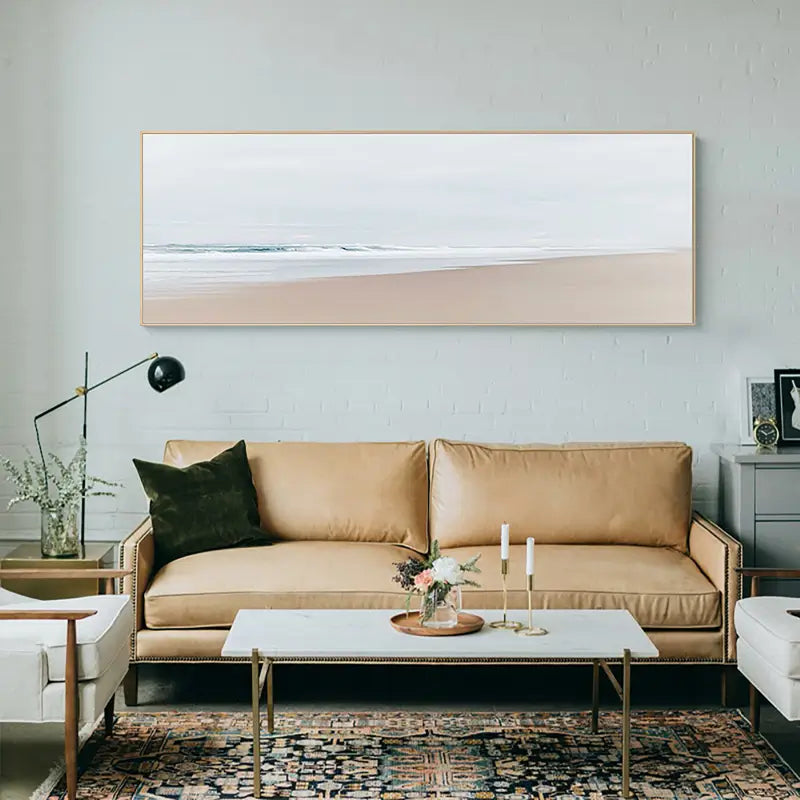Ocean and Sky Painting #OS 001 - Handmade Canvas Wall Art for Home Decor, Office & Living Room - Coastal Landscape Artwork for Beach House & Bedroom