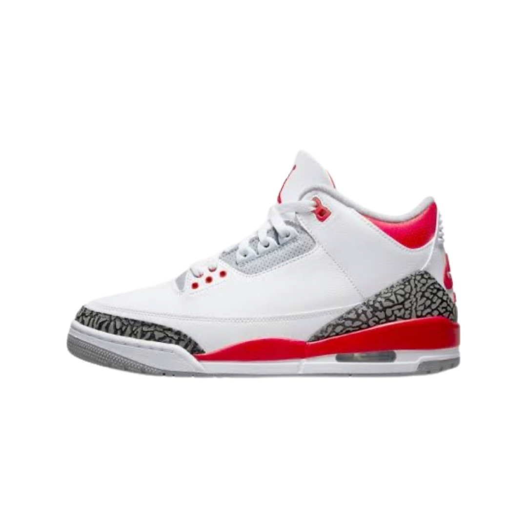 Air Jordan 3 Retro Fire Red Cement Grey Sneakers (2022) - Men's Basketball Shoes for Casual Wear & Street Style