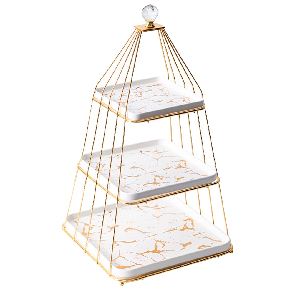 3-Tier Cupcake Stand for Afternoon Tea, Weddings & Parties - Elegant Home, Wall & Room Decor for Dessert Displays & Special Occasions