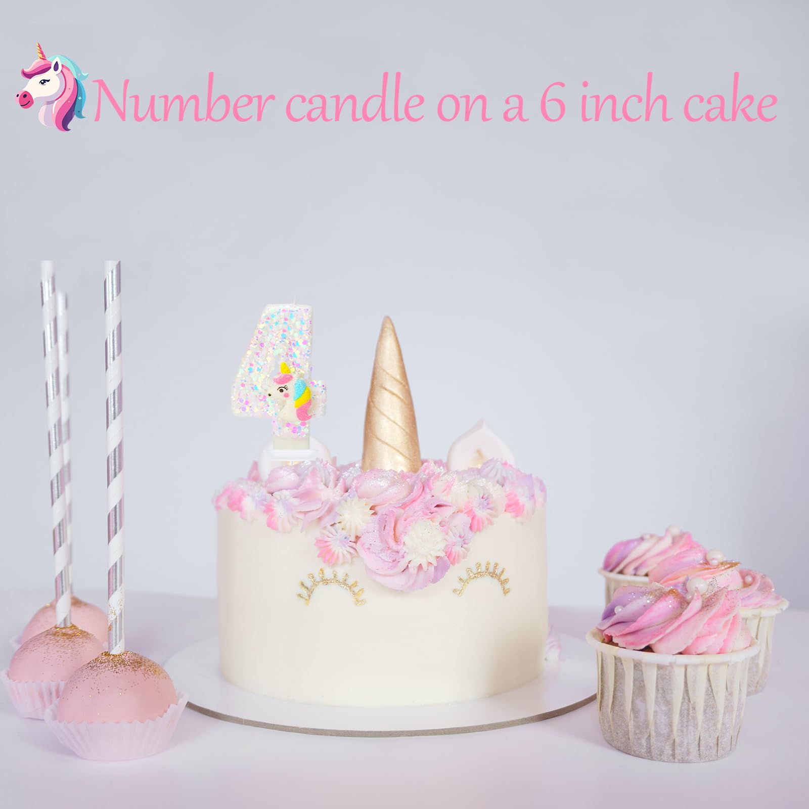 Number 4 Birthday Cake Candles - Cartoon Themed Cake Topper & Party Decorations for Kids Birthday Celebrations - Perfect for Cakes, Cupcakes & Dessert Decorations