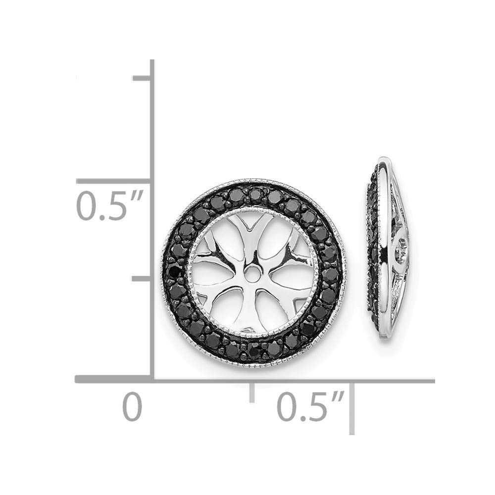 14K White Gold Diamond Earring Jackets for Women - Elegant Stud Enhancer Earrings for Everyday Wear & Special Occasions